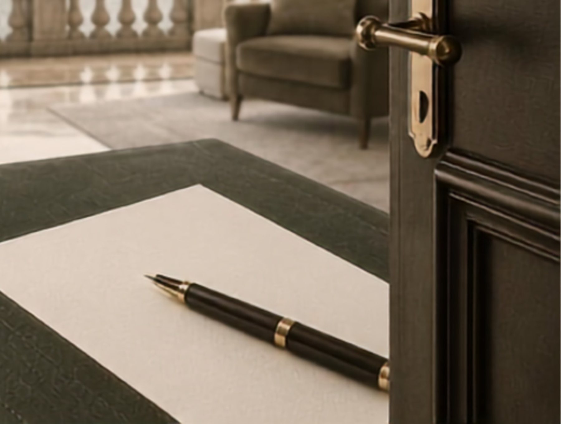 A private study opening onto a Geneva terrace